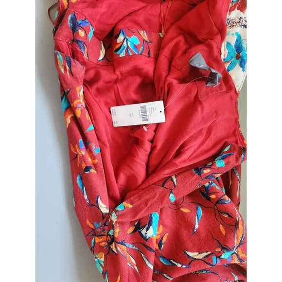 NWT Anthropologie Sleeveless Asymmetrical Floral Linen Midi Dress Sz 10 #9K403 - Picture 10 of 14